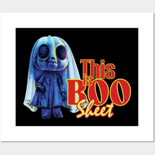 This Is Boo Sheet Ghost Retro Halloween Costume Posters and Art